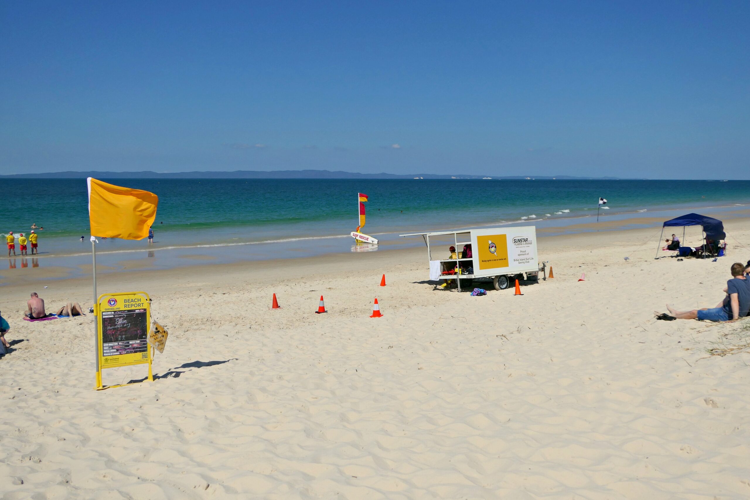 A beach in Australia - the place to wear zinc sunscreen!